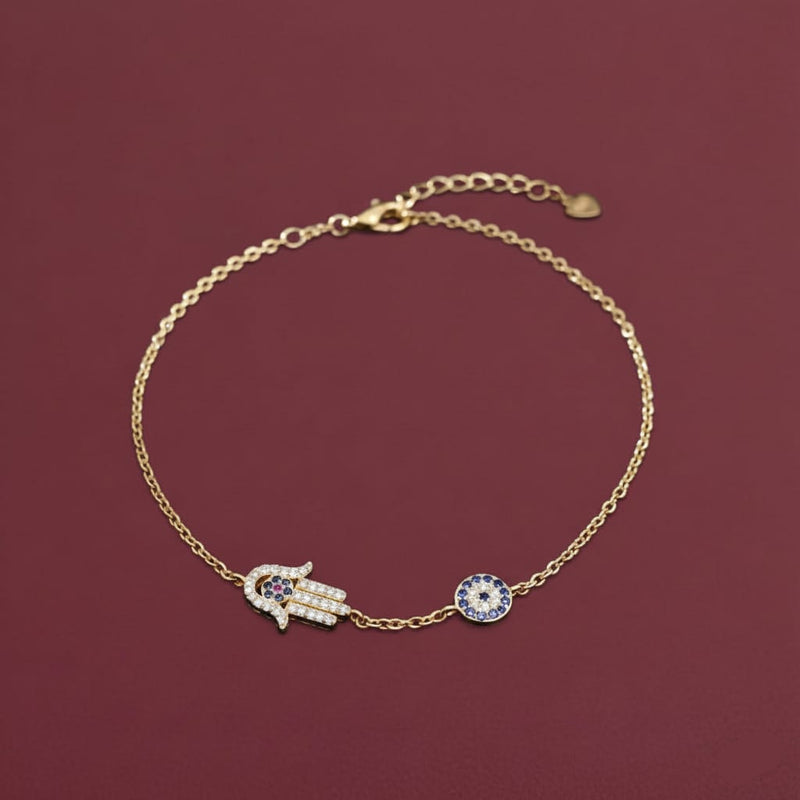 925 Silver Hamsa Bracelet - 925 Silver Bracelet - Embellish Gold Jewelry & Diamond