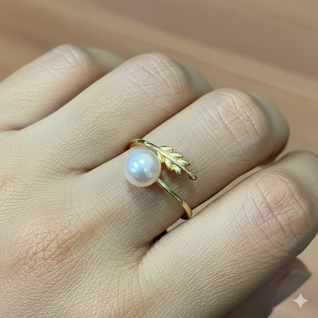 925 Silver White Pearl Ring - New Launch - Embellish Gold Jewelry & Diamond