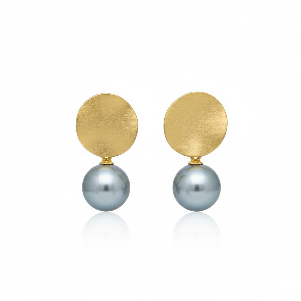 925 Silver Plain Pearl Earrings - 925 Silver Earrings - Embellish Gold Jewelry & Diamond