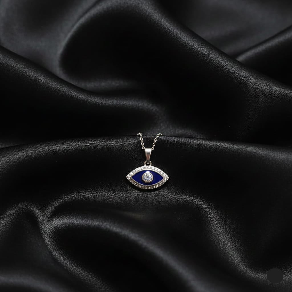 925 Silver Evil Eye Dia Pendant - 925 Silver Pendant - Embellish Gold Jewelry & Diamond