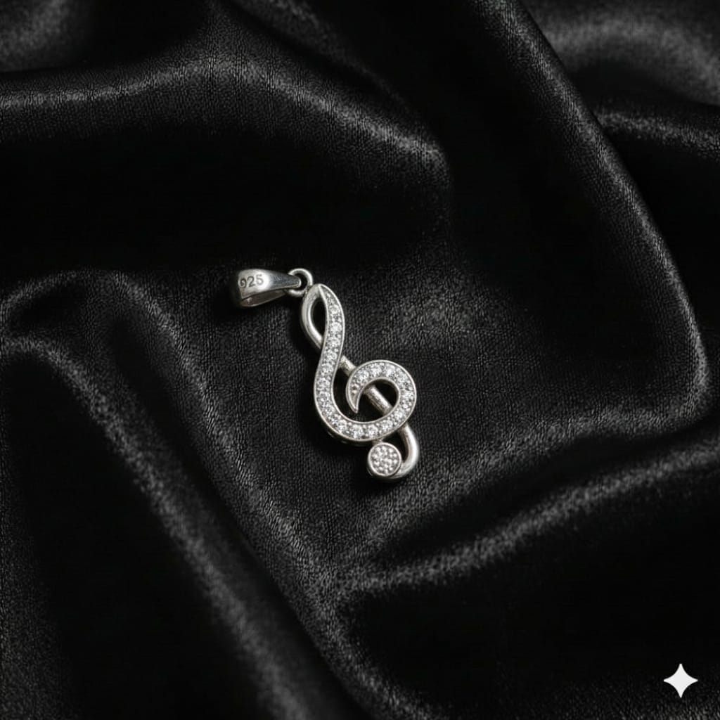 925 Silver G Clef Pendant
