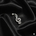 925 Silver G Clef Pendant