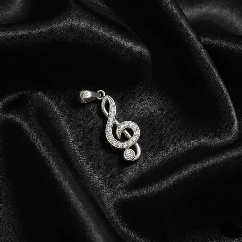 925 Silver G Clef Pendant - 925 Silver Pendant - Embellish Gold Jewelry & Diamond