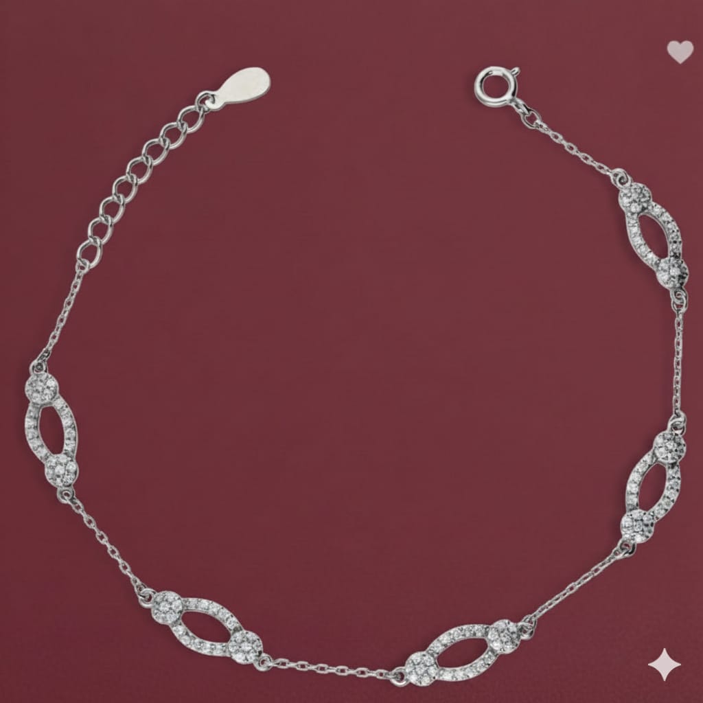 925 Silver Oval Bracelet