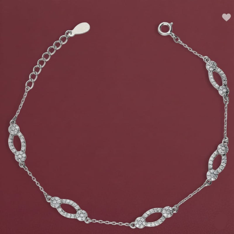 925 Silver Oval Bracelet - 925 Silver Bracelet - Embellish Gold Jewelry & Diamond