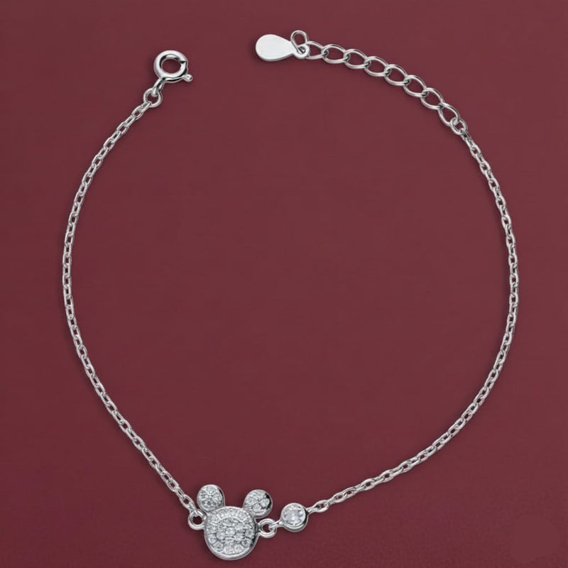 925 Silver Mickey Bracelet - 925 Silver Bracelet - Embellish Gold Jewelry & Diamond