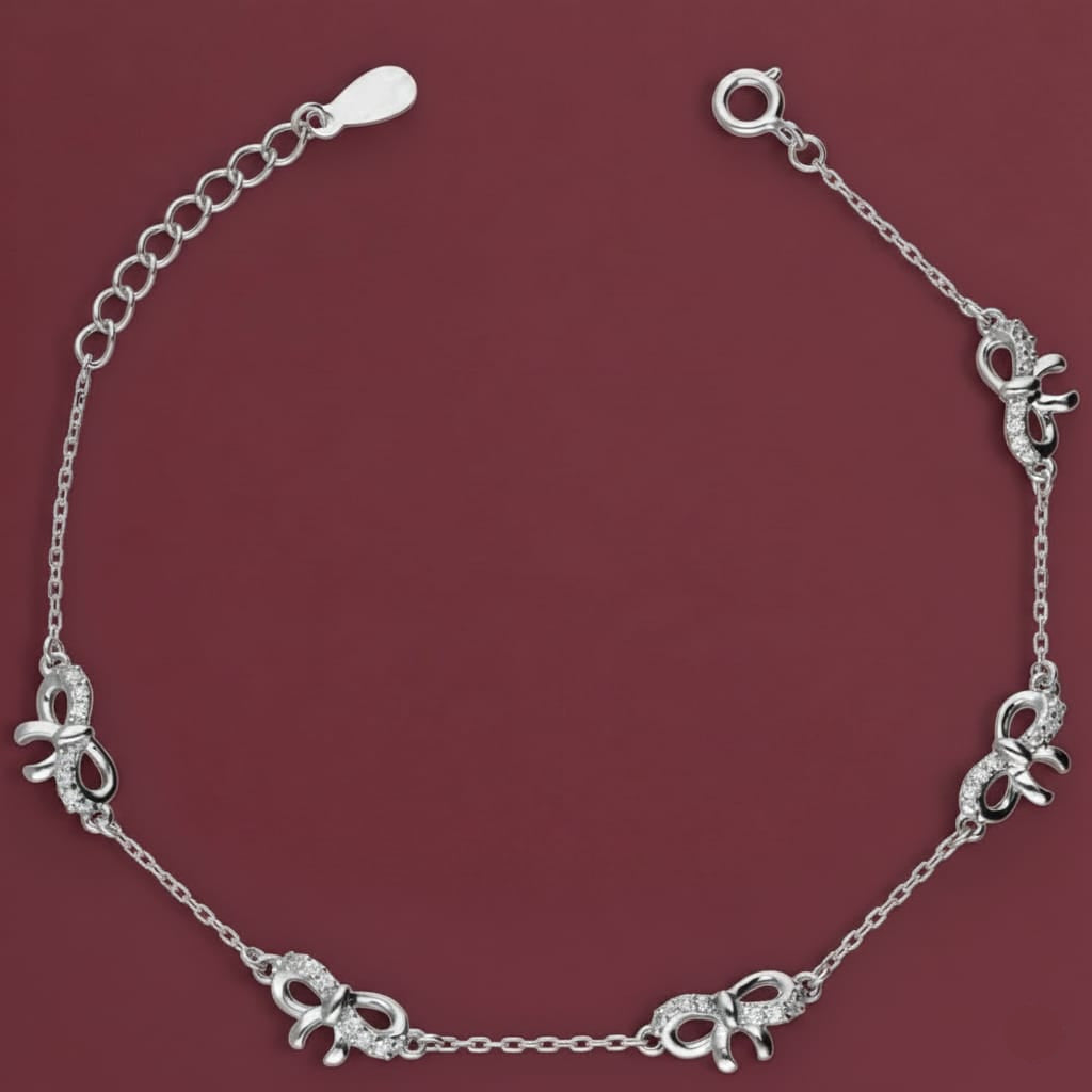 925 Silver 5 Ribbon Bracelet - 925 Silver Bracelet - Embellish Gold Jewelry & Diamond