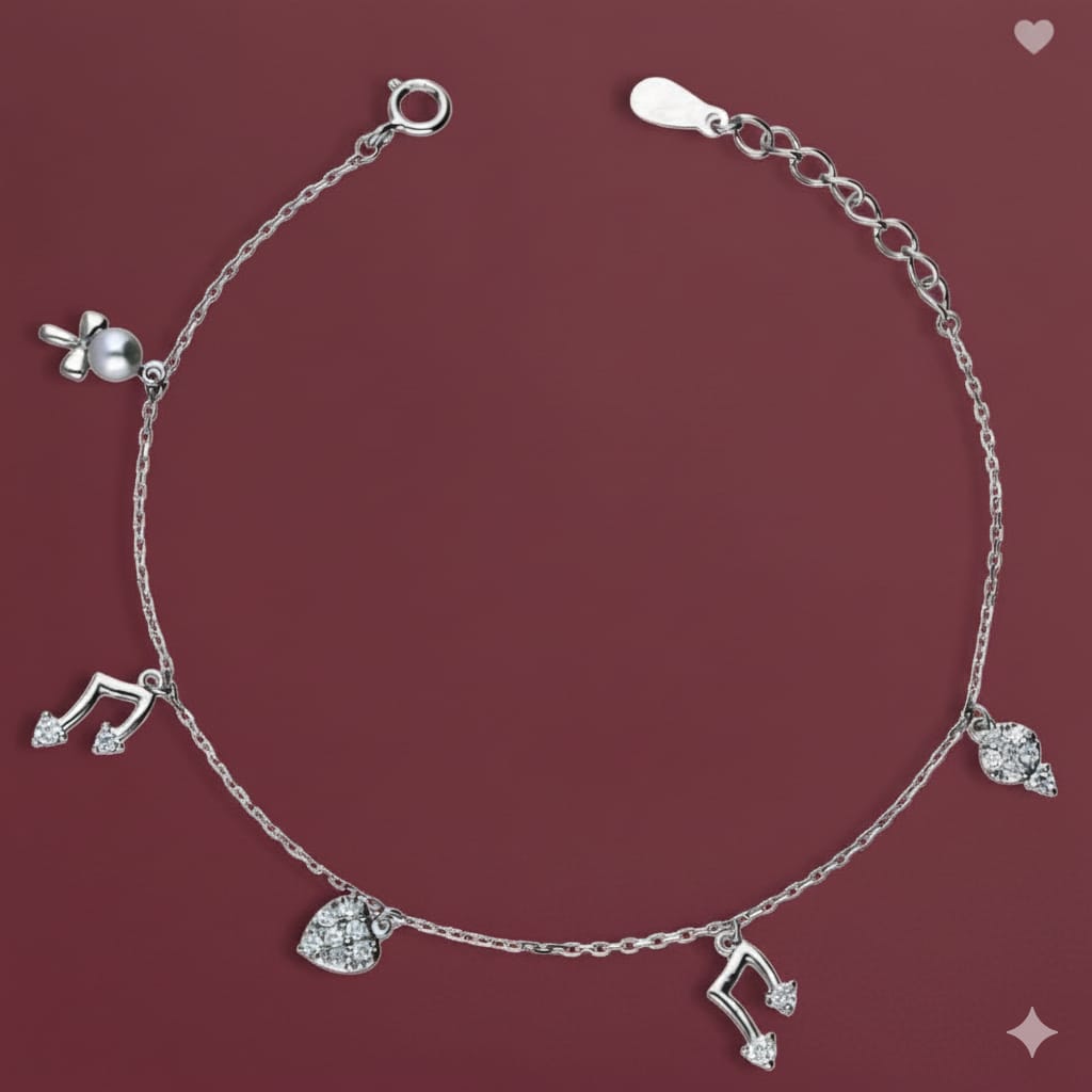 925 Silver Triple Design Bracelet