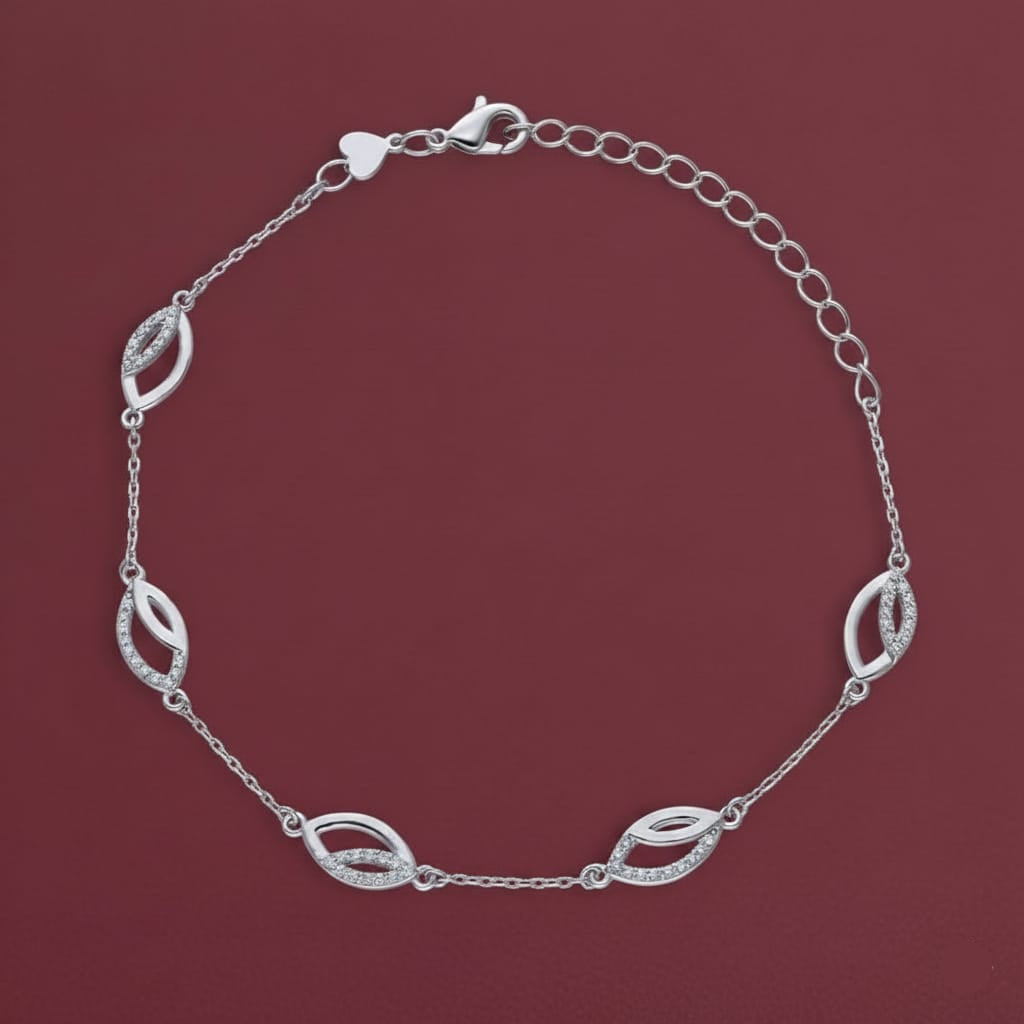 925 Silver Clip Style Bracelet - 925 Silver Bracelet - Embellish Gold Jewelry & Diamond
