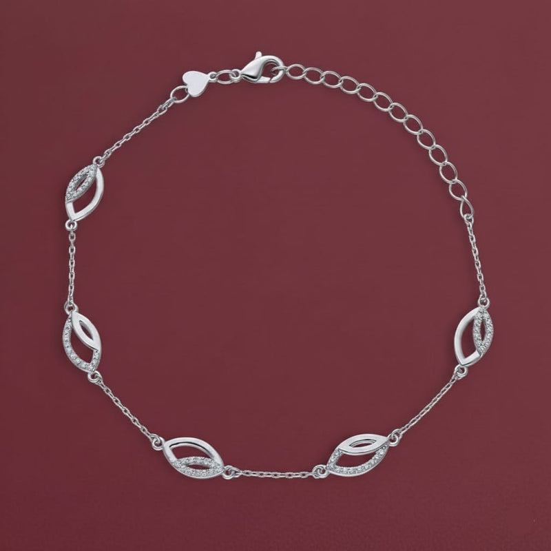 925 Silver Clip Style Bracelet - 925 Silver Bracelet - Embellish Gold Jewelry & Diamond
