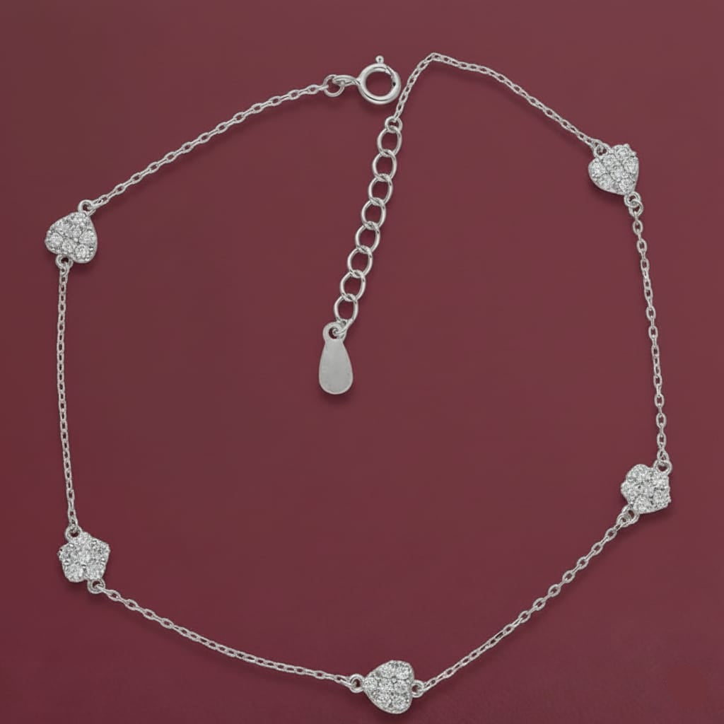 925 Silver 2 Design Bracelet - 925 Silver Bracelet - Embellish Gold Jewelry & Diamond