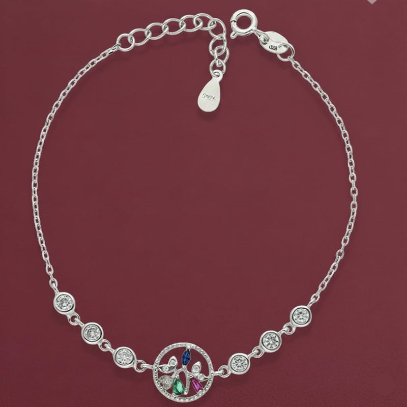 925 Silver 6 Round Dias Bracelet - Perfect Gifting - Embellish Gold Jewelry & Diamond