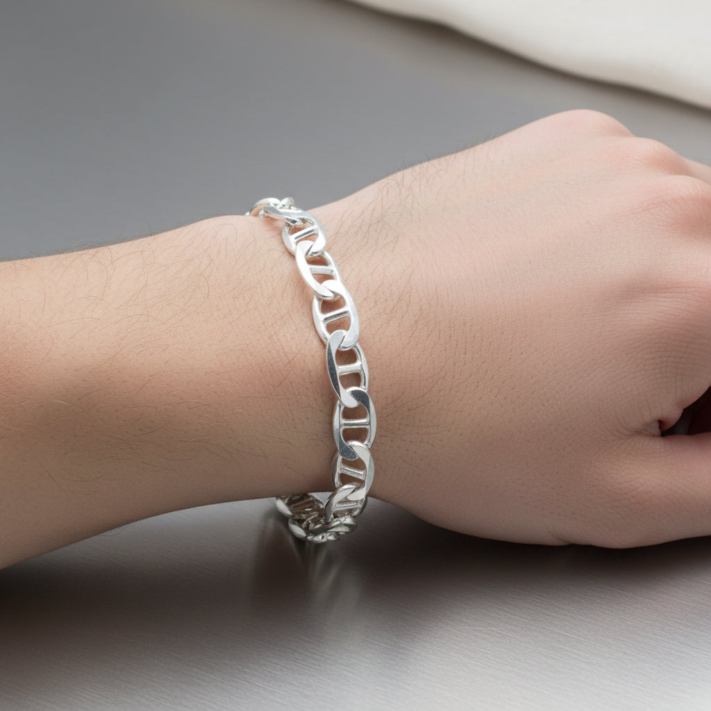 925 Silver Link Bracelet - 925 Silver Bracelet - Embellish Gold Jewelry & Diamond