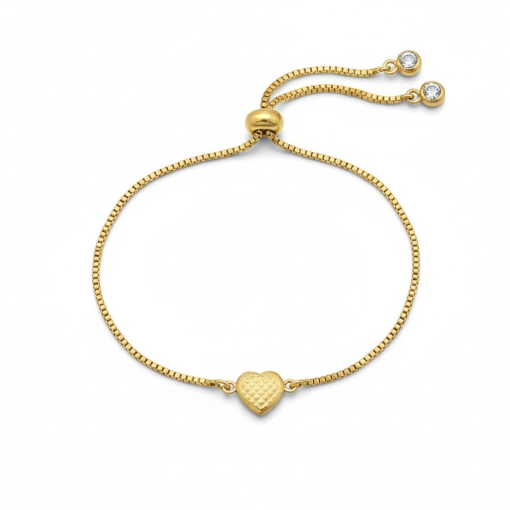 قلادة قلب من الذهب عيار 18 قيراط مع سلاسل مطلية بالذهب - إطلاق جديد - Embellish Gold