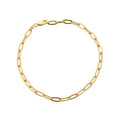 18K Real Gold Paper Clip Bracelet