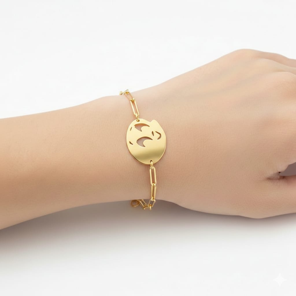 18K Real Gold Tweety Kids Bracelet