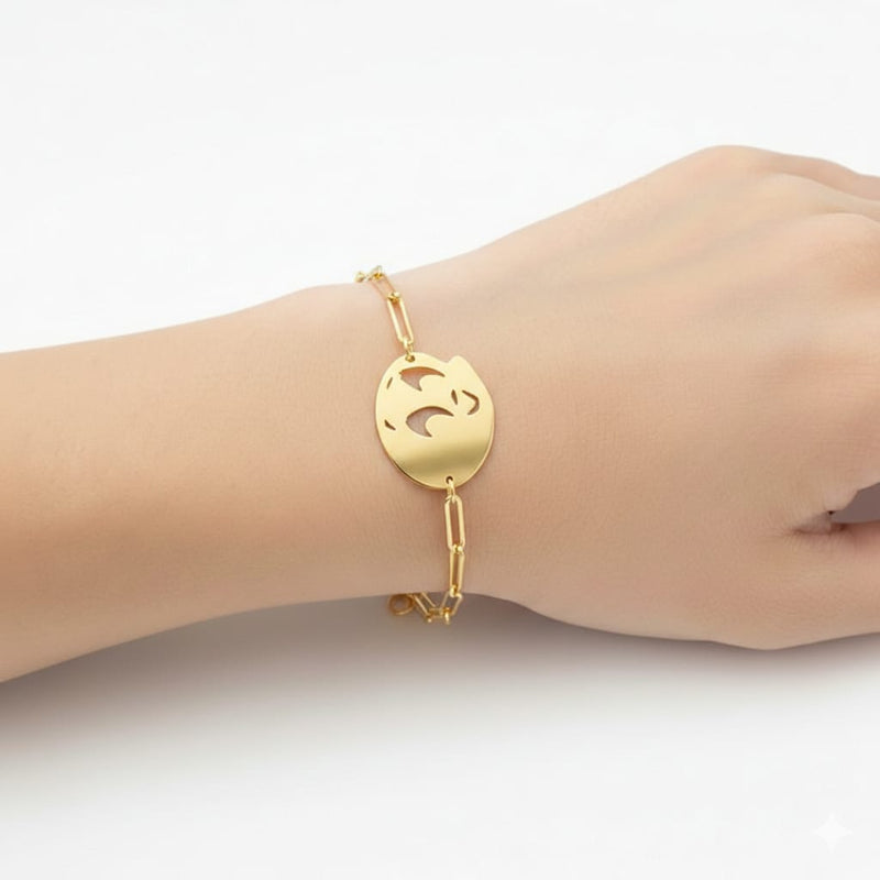 18K Real Gold Tweety Kids Bracelet - Gold Bracelets - Embellish Gold