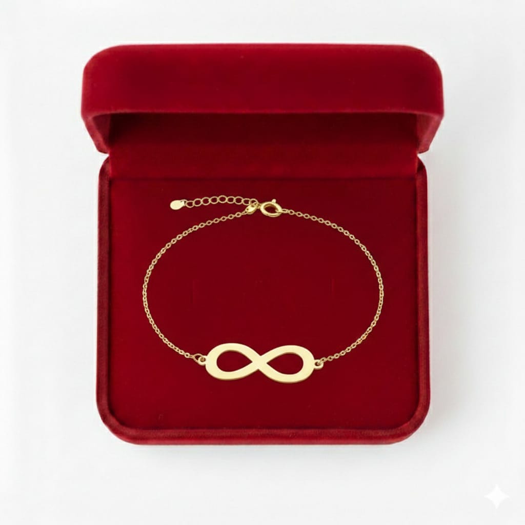 18K Real Gold Infinity Bracelet