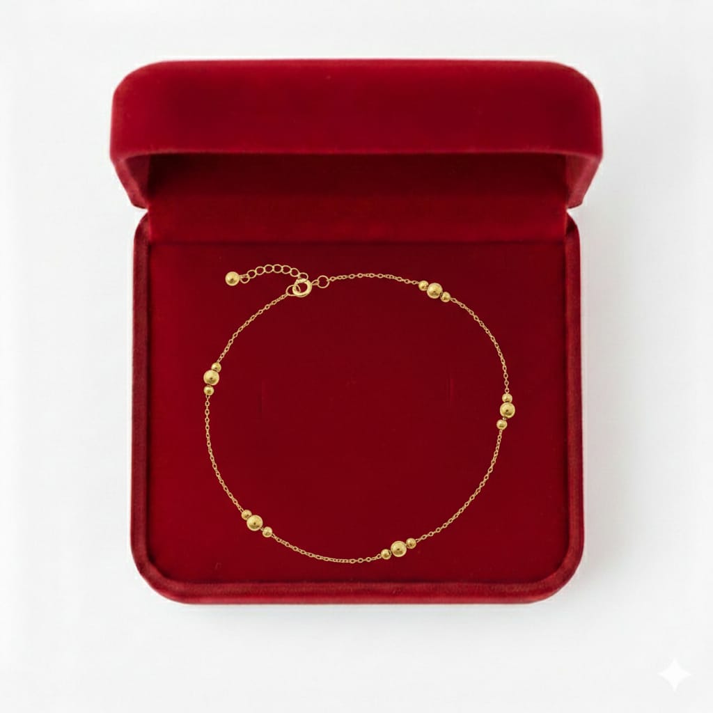 18K Real Gold 15 Balls Bracelet
