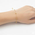 18K Real Gold 15 Balls Bracelet