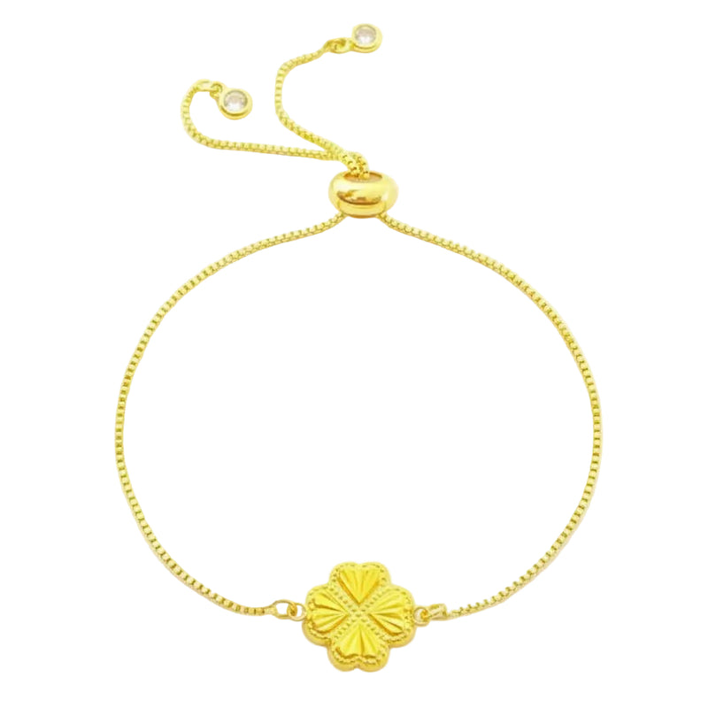 18K Gold Pendant with Plated Chain Bracelet (No:5) - THE 299 STORE - Embellish Gold