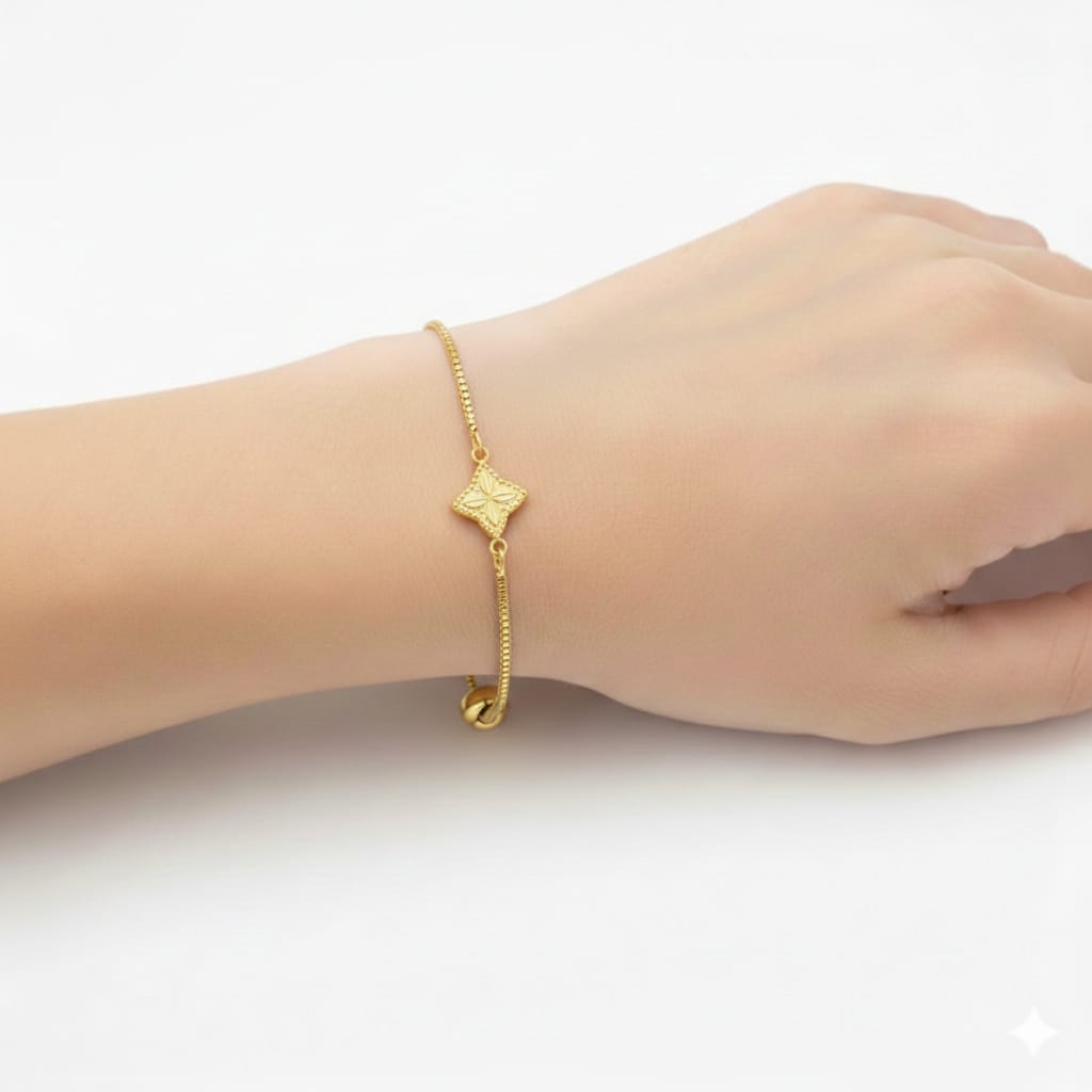 18K Gold Rob Clove Pendant With 18K Gold Plated Chains - Gold Bracelets - Embellish Gold
