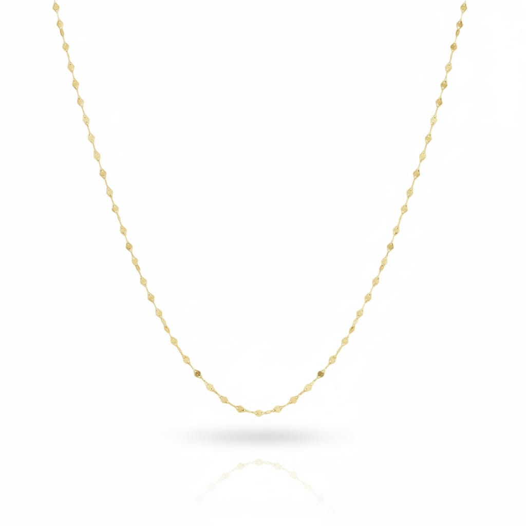 18K Real Gold Mirror chain - 18k Gold Chain - Embellish Gold