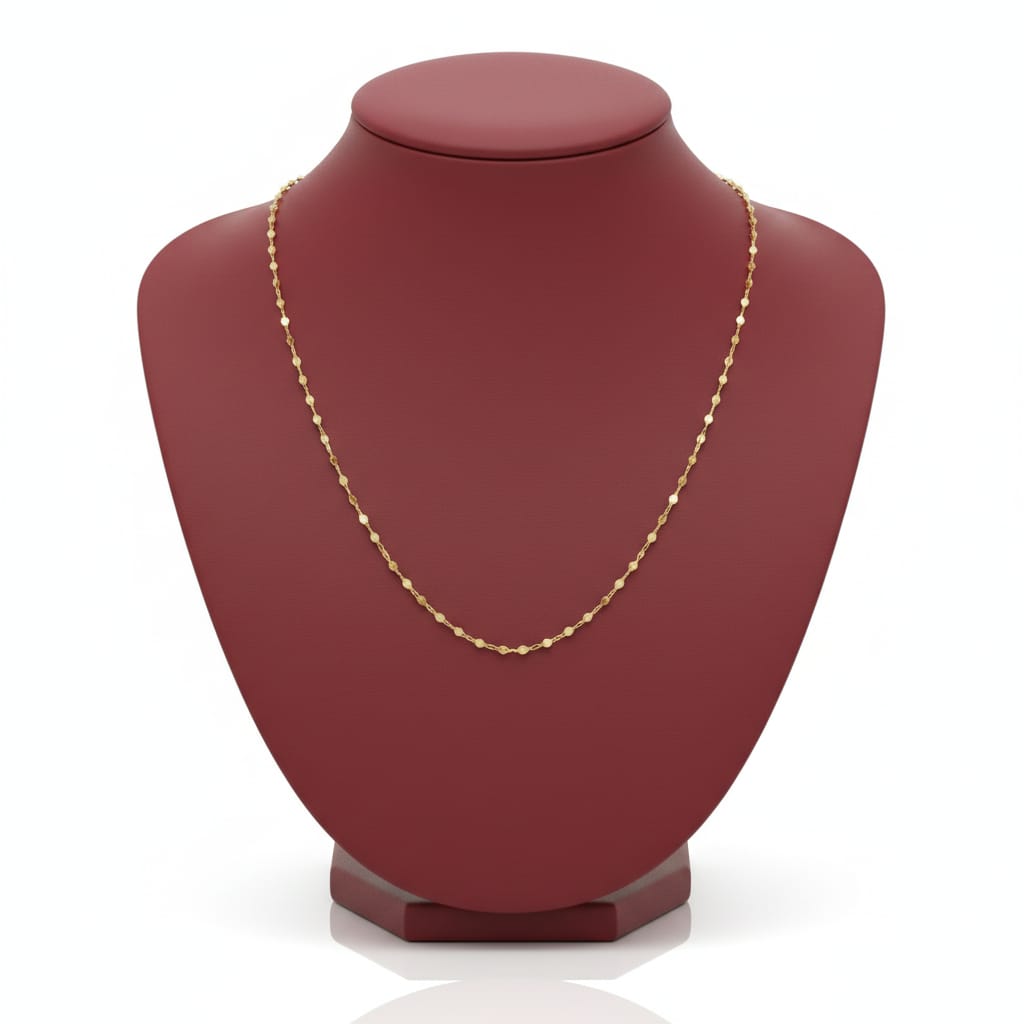 18K Real Gold Mirror chain