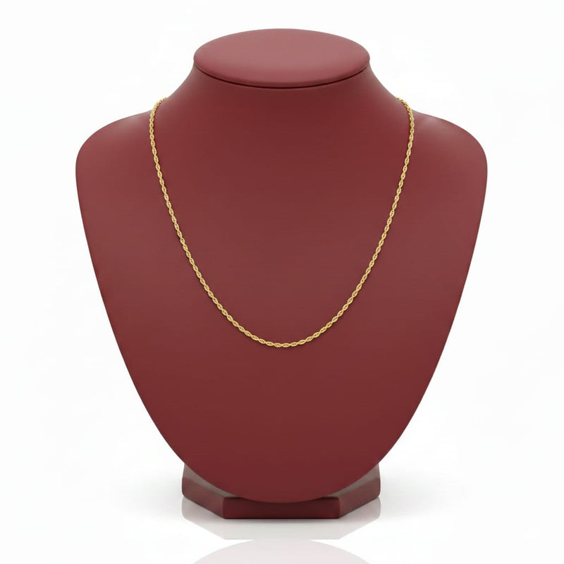 18K Real Gold Rope Chain - 18k Gold Chain - Embellish Gold