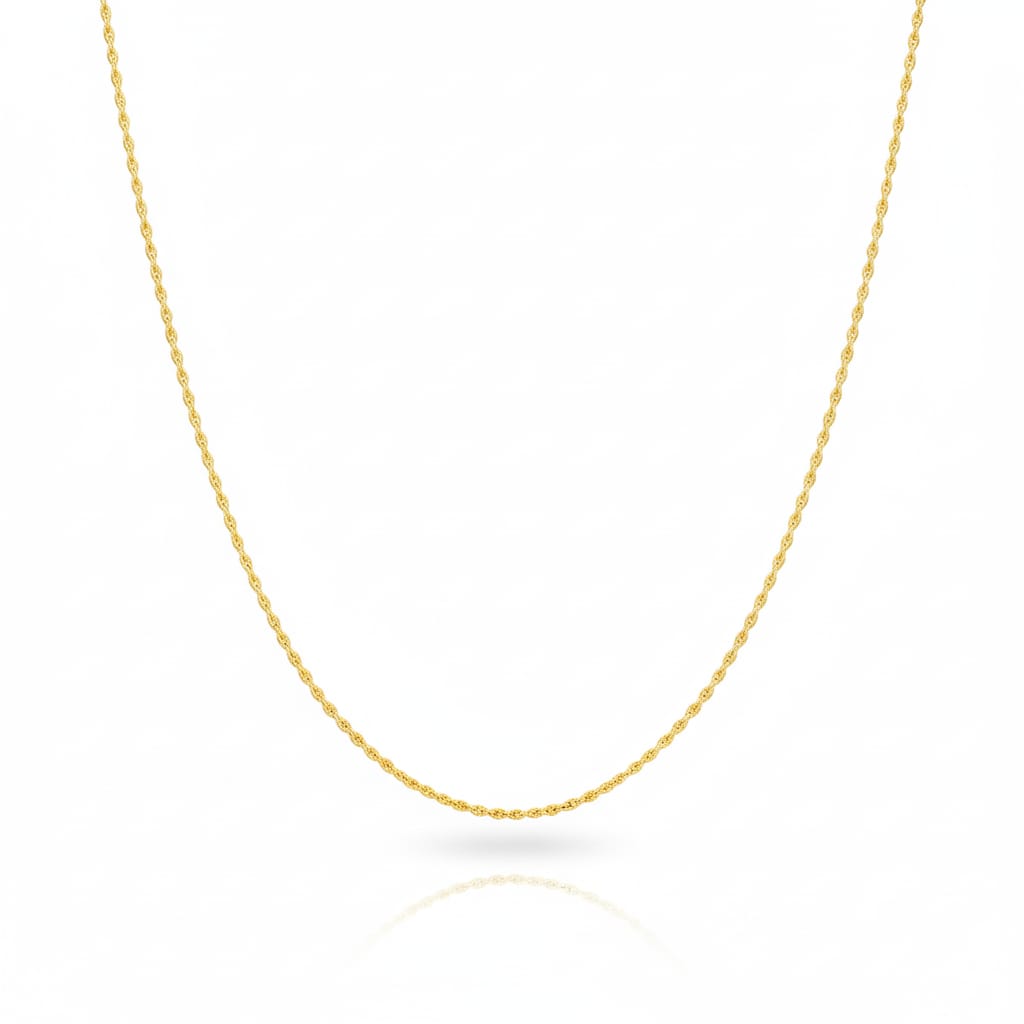18K Real Gold Rope Chain