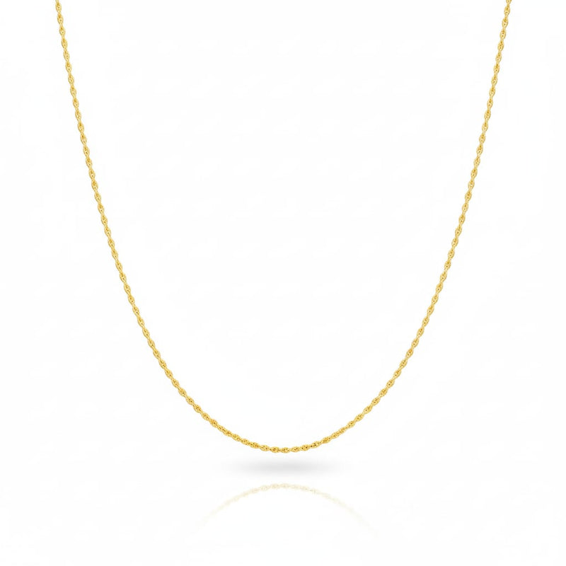 18K Real Gold Rope Chain - 18k Gold Chain - Embellish Gold