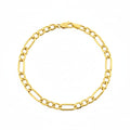 18K Real Gold Figaro Bracelet