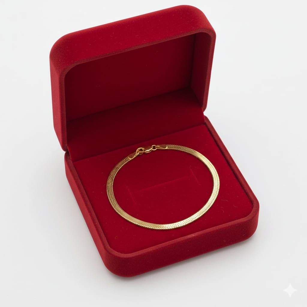 18K Real Gold Versace Snake Chain Bracelet