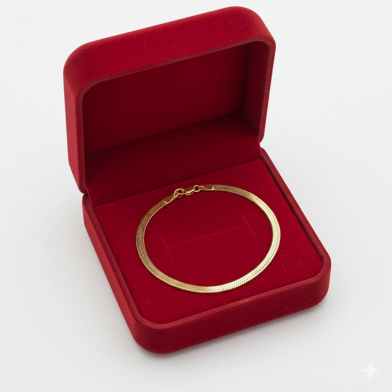 18K Real Gold Versace Snake Chain Bracelet - Gold Bracelets - Embellish Gold