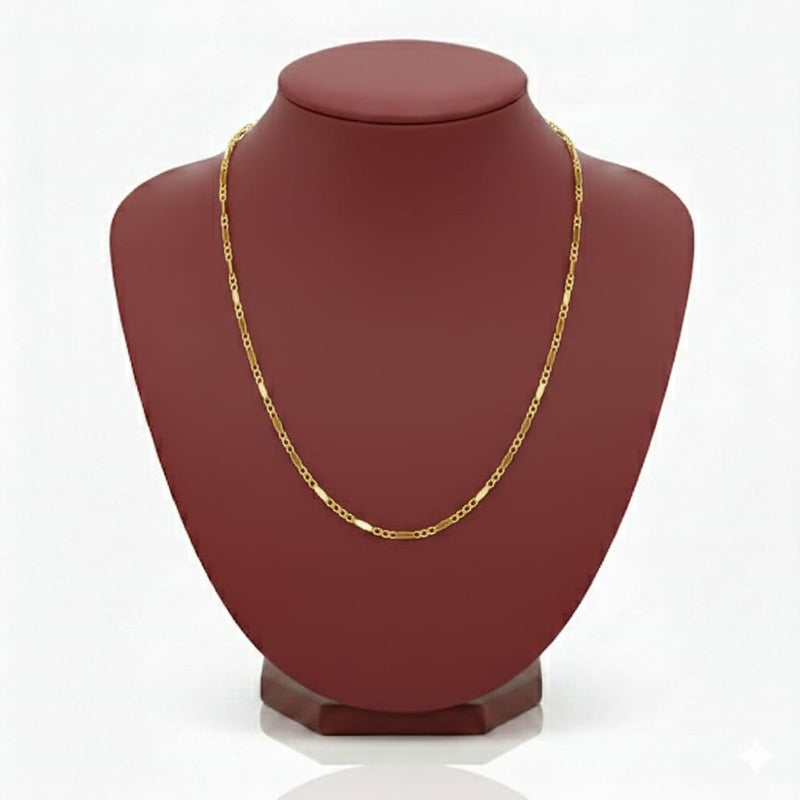 18k Gold Figaro Chain - 18k Gold Chain - Embellish Gold Jewelry & Diamond