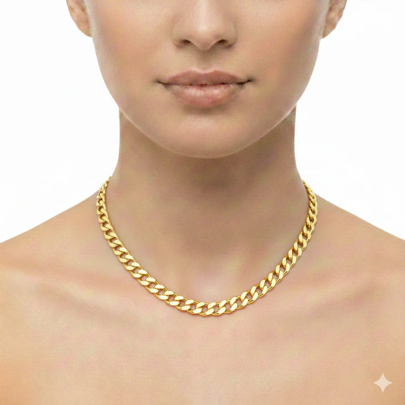 18k Gold Monaco Chain - 18k Gold Chain - Embellish Gold Jewelry & Diamond