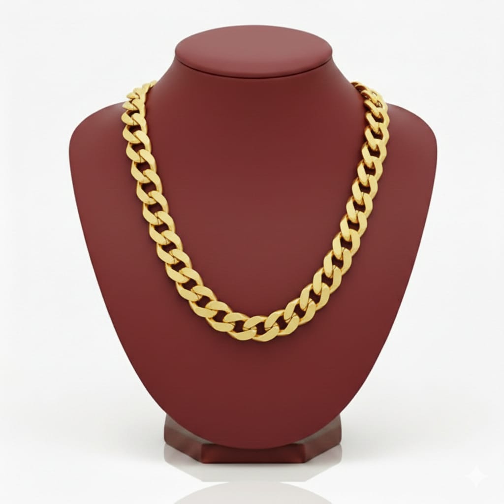 18k Gold Monaco Chain