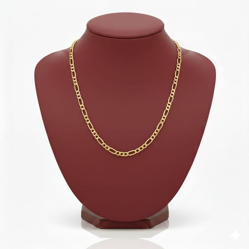 18k Gold Figaro 1 Chain - 18k Gold Chain - Embellish Gold Jewelry & Diamond