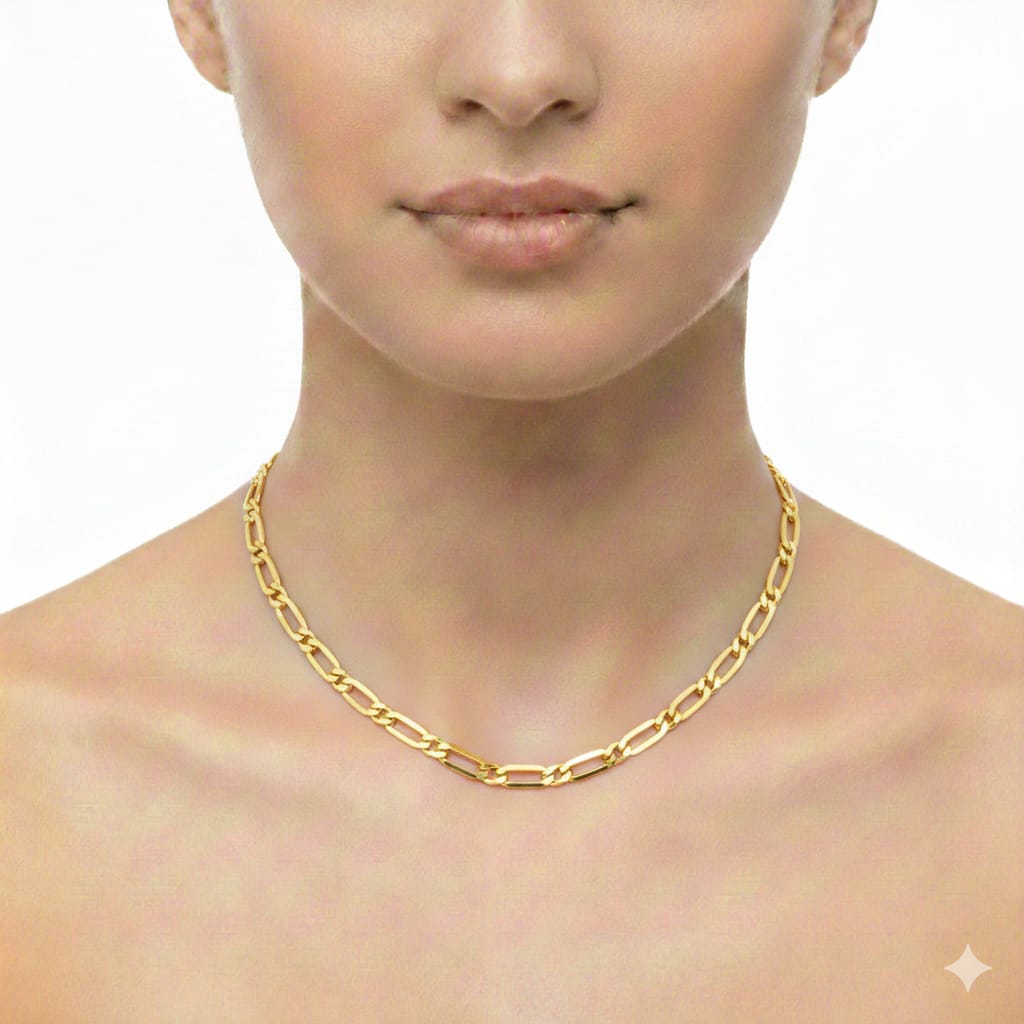18k Gold Figaro 1 Chain