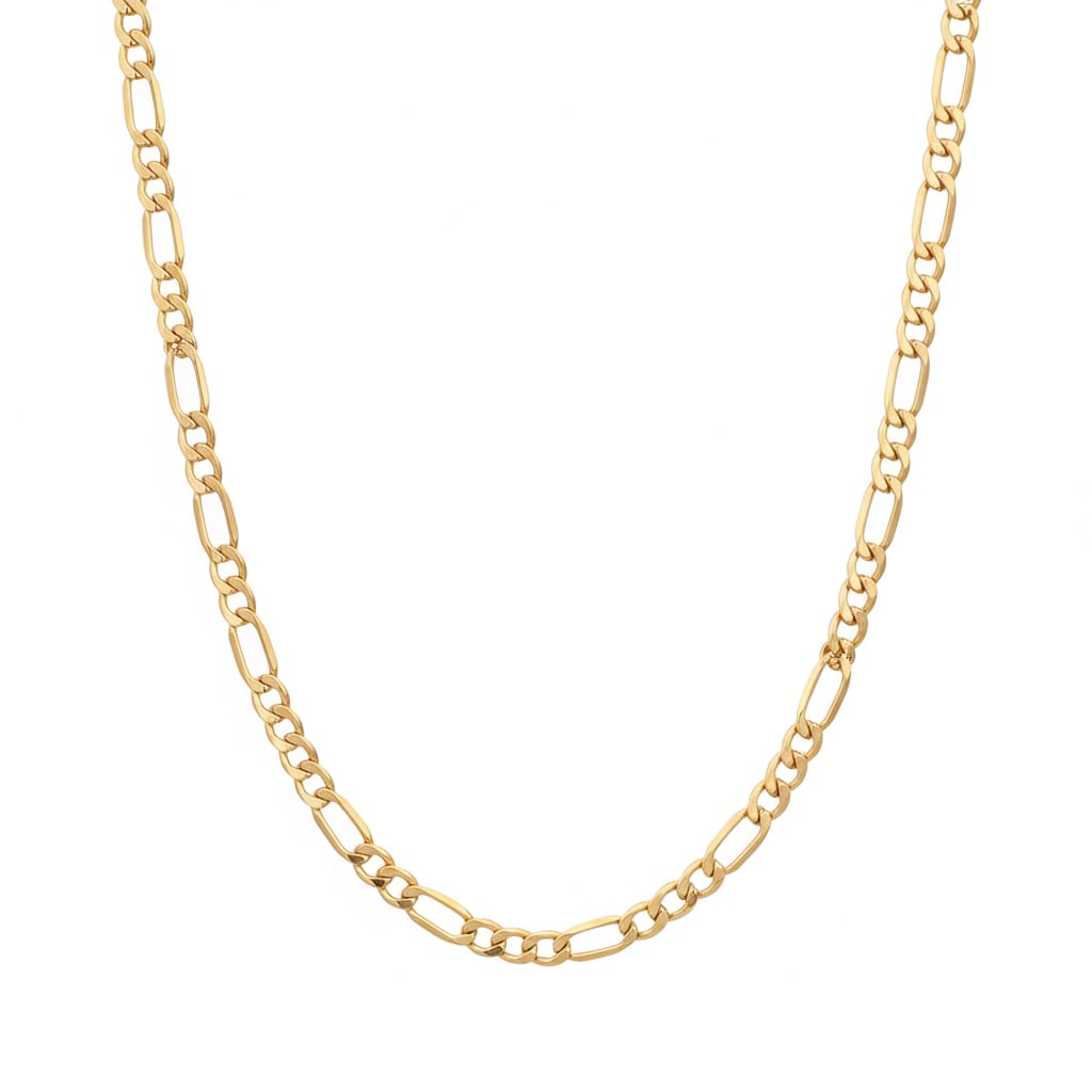 18k Gold Figaro 1 Chain - 18k Gold Chain - Embellish Gold Jewelry & Diamond