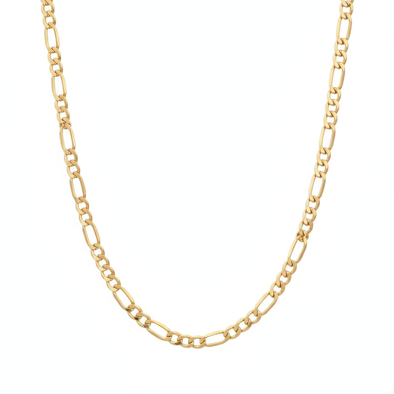 18k Gold Figaro 1 Chain - 18k Gold Chain - Embellish Gold Jewelry & Diamond