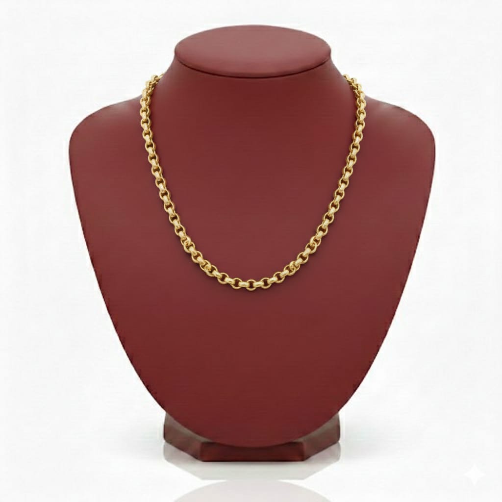 18k Gold Rolo Chain - 18k Gold Chain - Embellish Gold Jewelry & Diamond