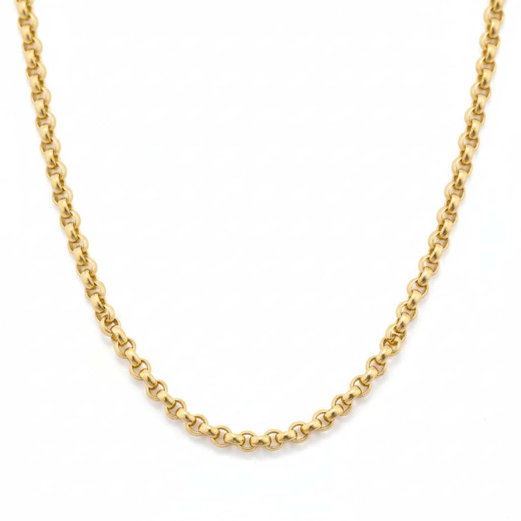 18k Gold Rolo Chain - 18k Gold Chain - Embellish Gold Jewelry & Diamond