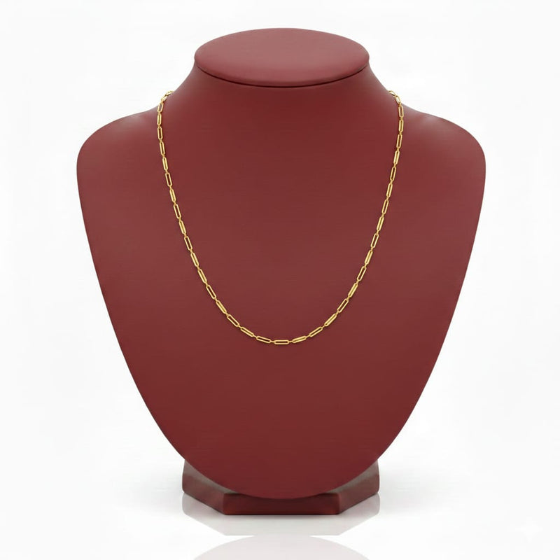 18K Real Gold Paper Clip Chain - ad collection - Embellish Gold