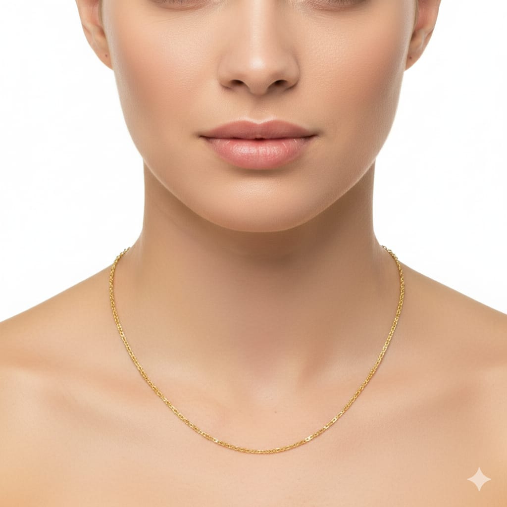 18K Real Gold Elegant Chain