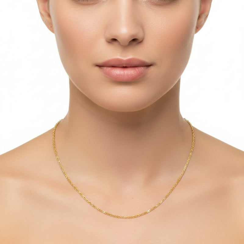18K Real Gold Elegant Chain - 18k Gold Chain - Embellish Gold