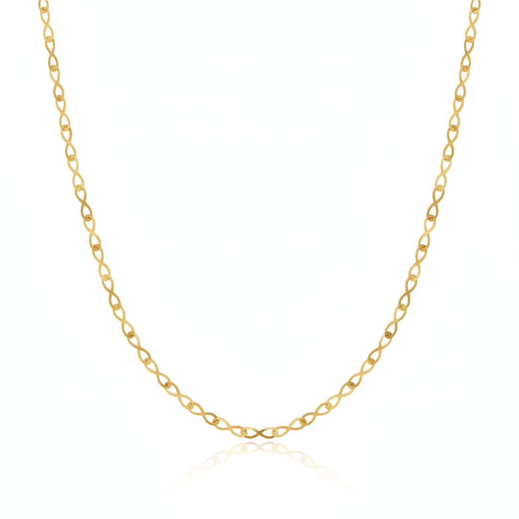 18k Gold Infinity Chain - 18k Gold Chain - Embellish Gold