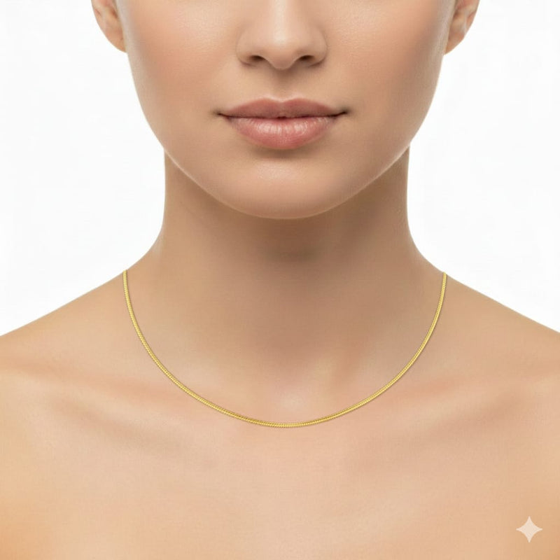 18k Gold Foxtail Chain - 18k Gold Chain - Embellish Gold