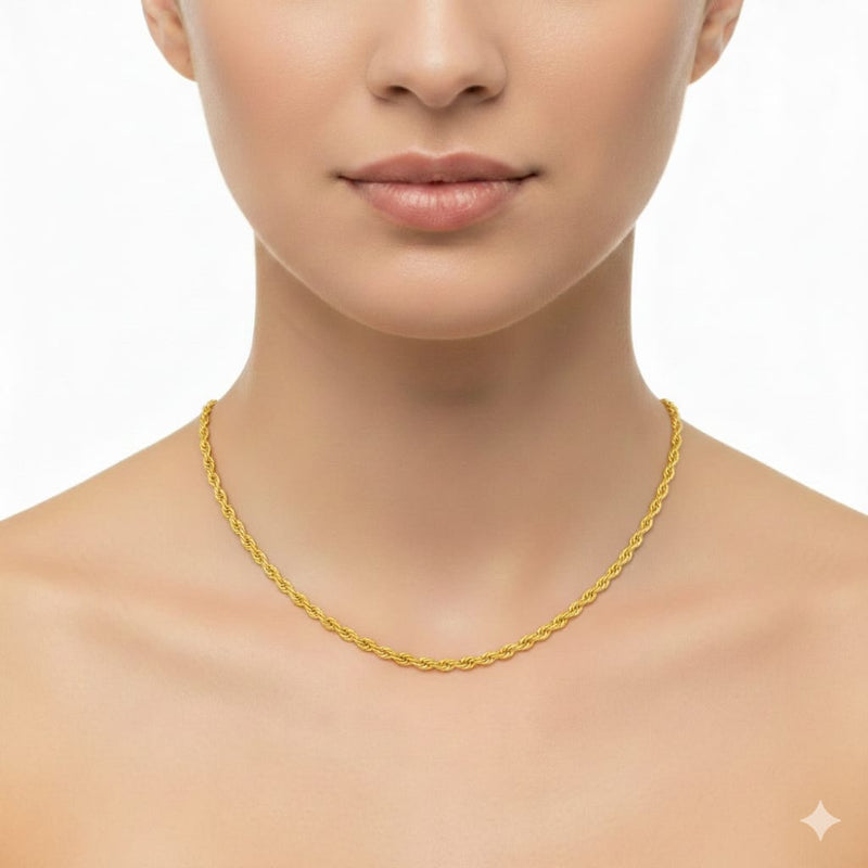 18k Gold Rope Chain 2 - 18k Gold Chain - Embellish Gold