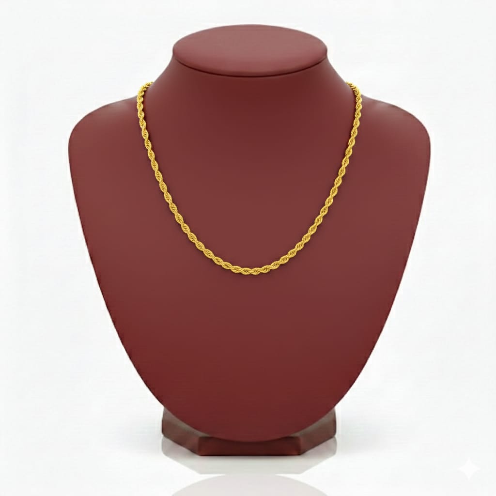 18k Gold Rope Chain 2 - 18k Gold Chain - Embellish Gold